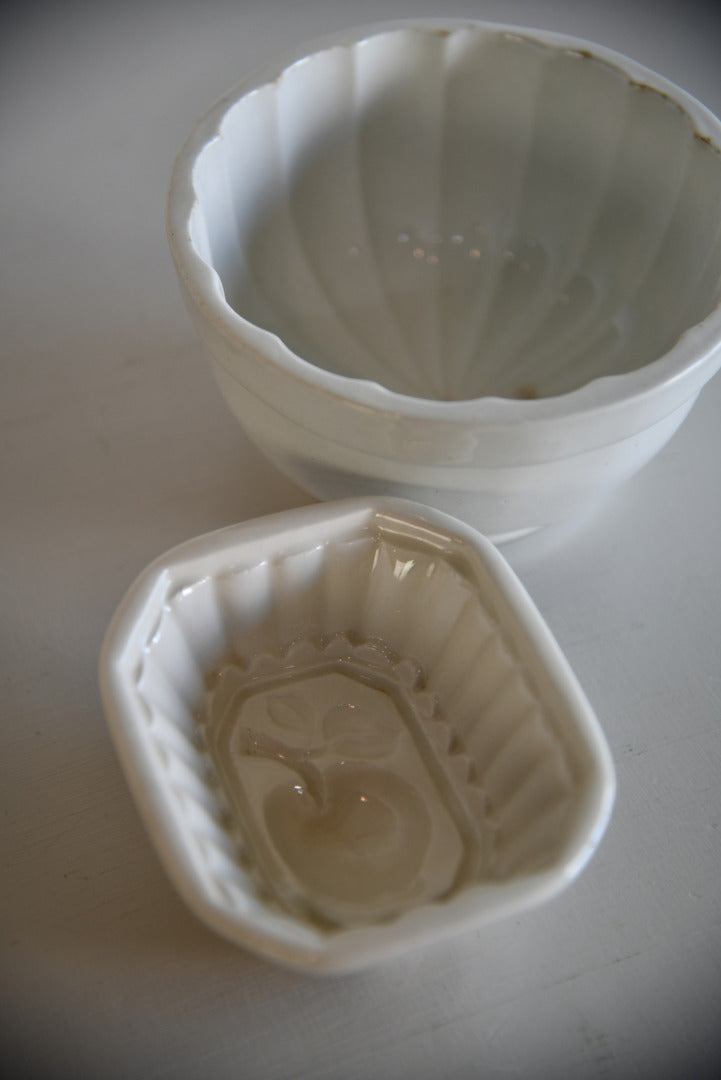 Vintage White Jelly Moulds - Kernow Furniture