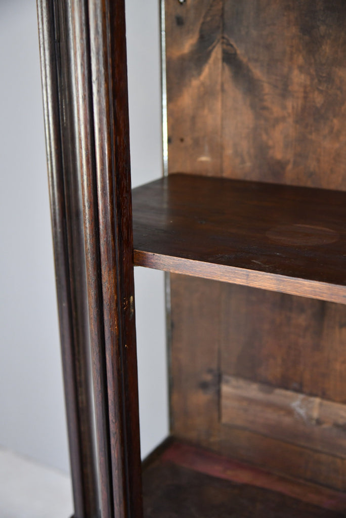 Victorian Oak Glazed Cabinet with 16th Century Panel - Kernow Furniture