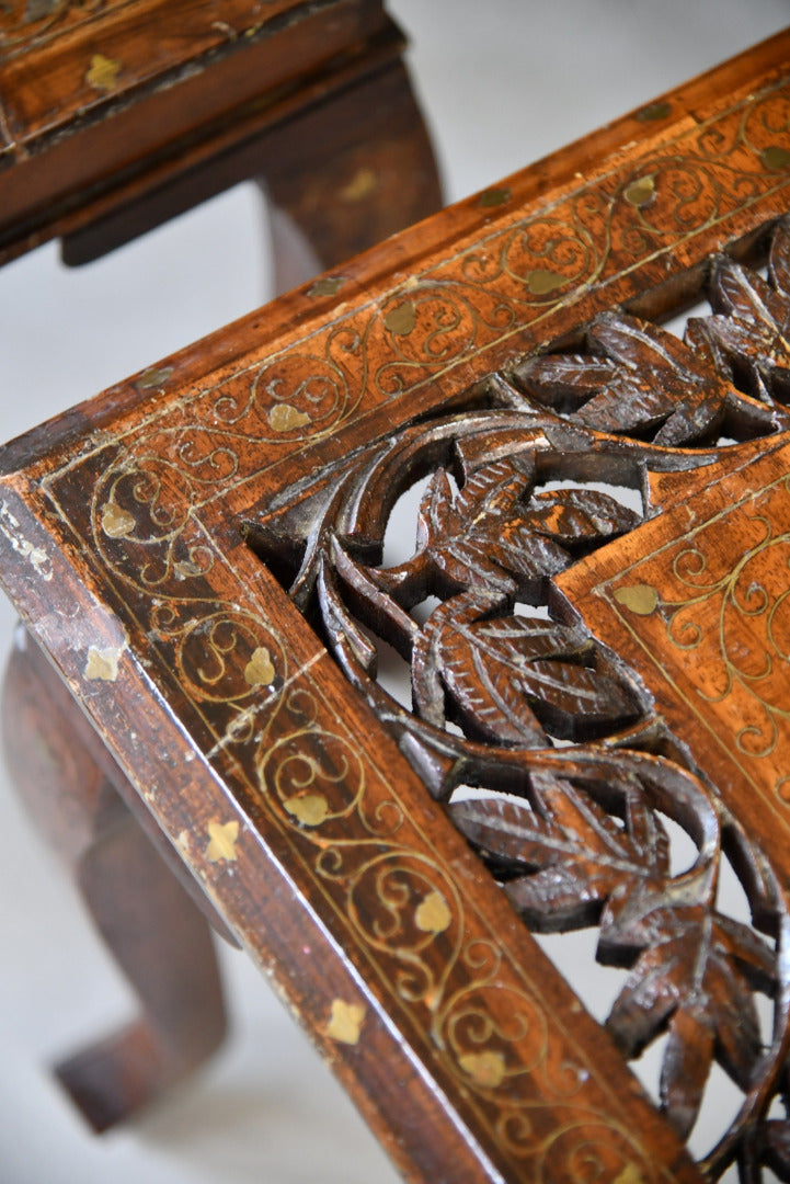 Pair Inlaid Eastern Side Tables - Kernow Furniture