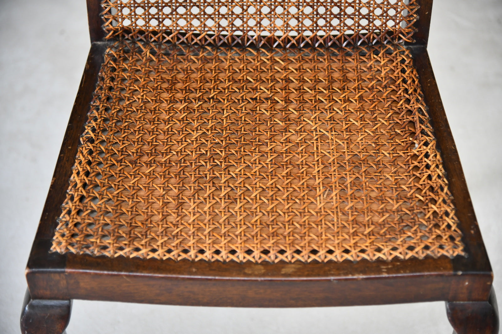 Vintage Cane Dressing Stool - Kernow Furniture