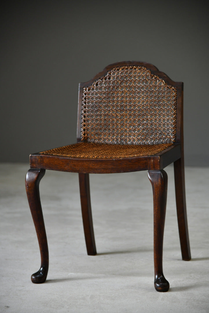 Vintage Cane Dressing Stool - Kernow Furniture