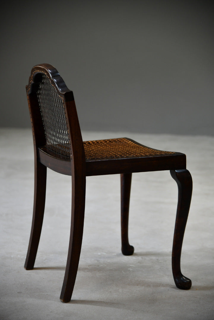 Vintage Cane Dressing Stool - Kernow Furniture