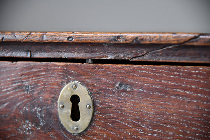 Large 6ft 18th Century Oak Coffer - Kernow Furniture