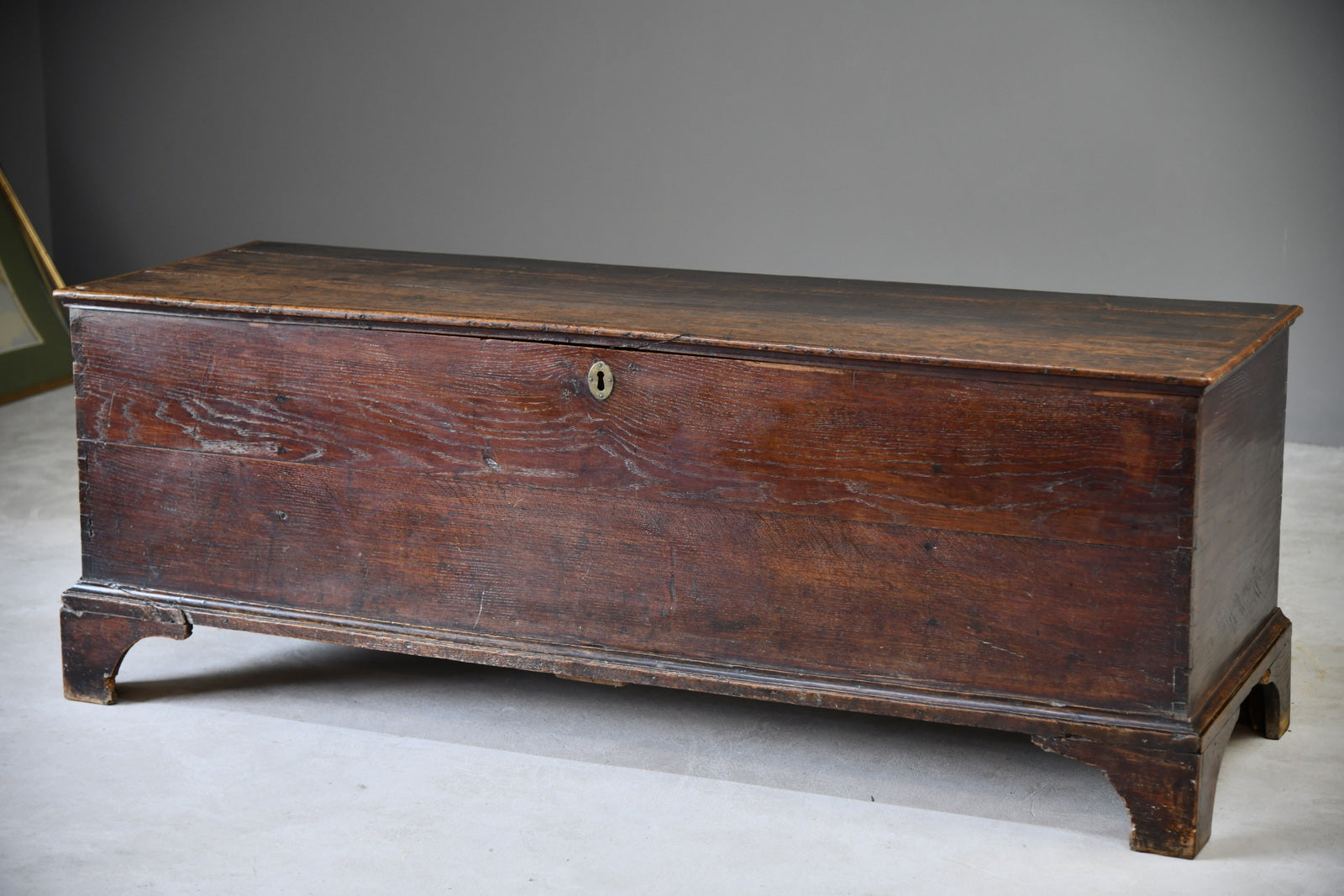 Large 6ft 18th Century Oak Coffer - Kernow Furniture