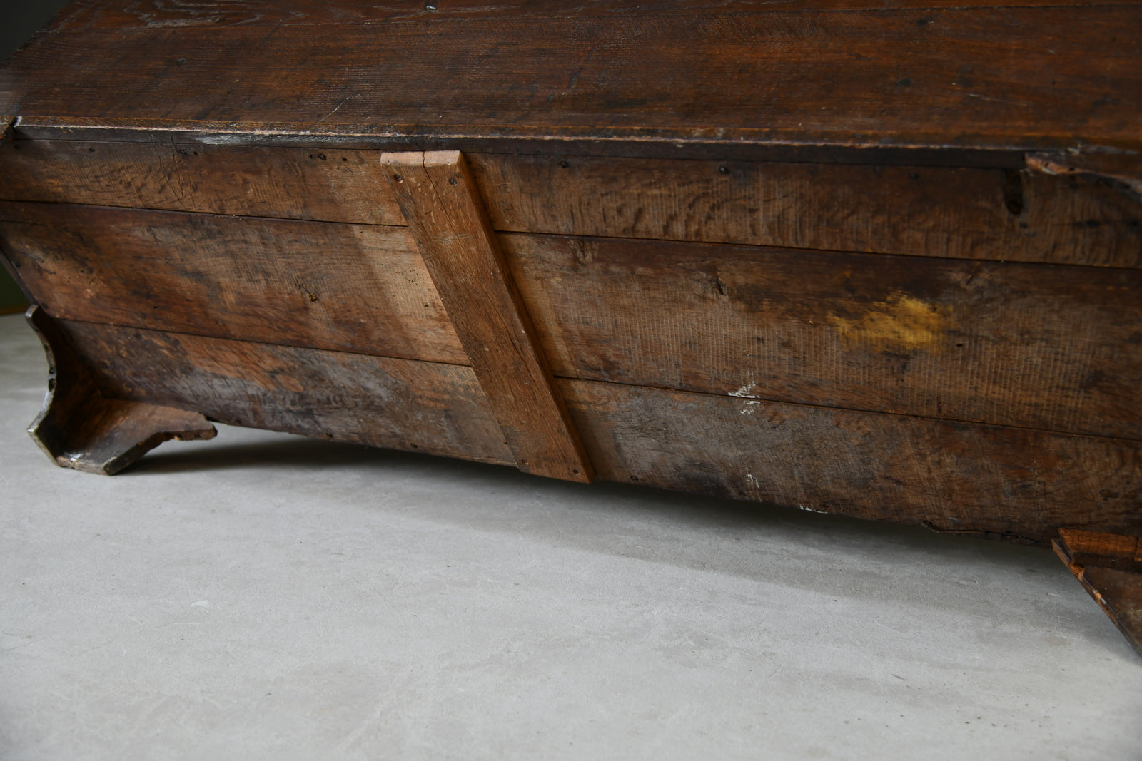 Large 6ft 18th Century Oak Coffer - Kernow Furniture