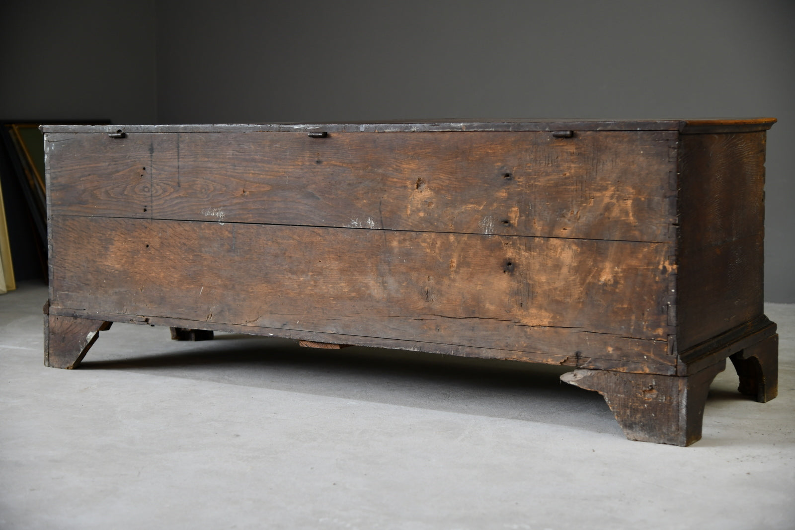 Large 6ft 18th Century Oak Coffer - Kernow Furniture