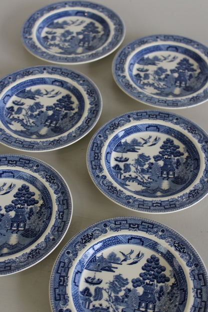 6 Wedgwood Willow Plates - Kernow Furniture