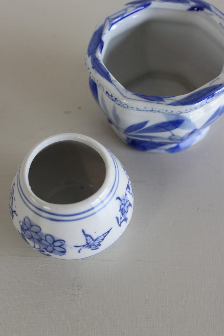 Blue White Pots - Kernow Furniture