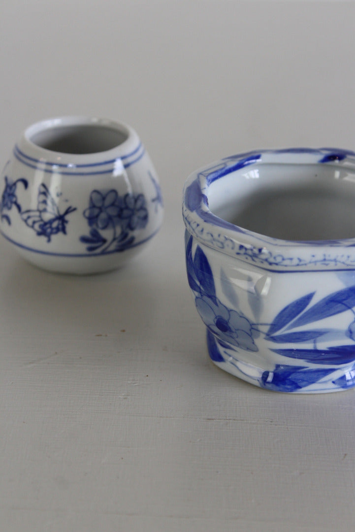 Blue White Pots - Kernow Furniture