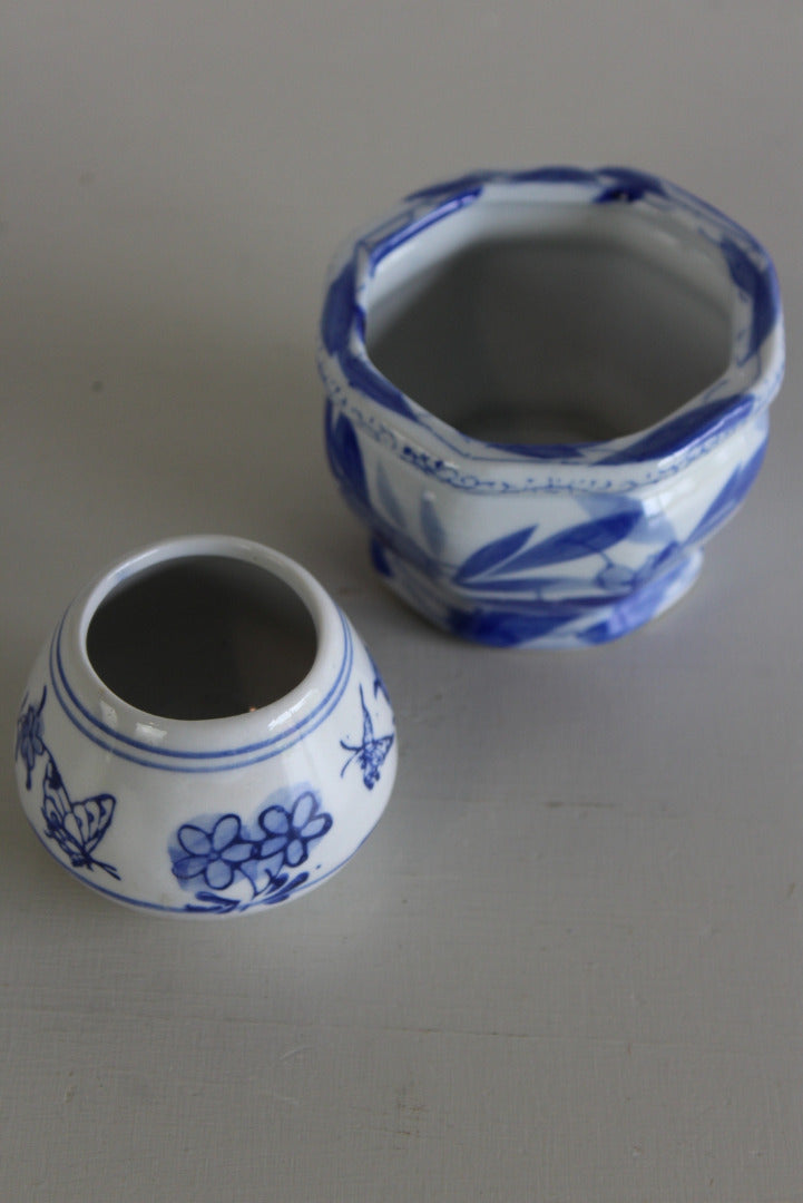 Blue White Pots - Kernow Furniture