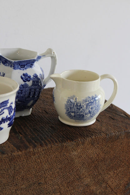 Blue White Milk Jugs - Kernow Furniture