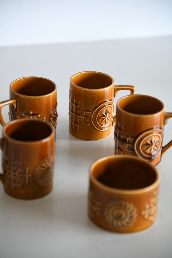 4 Retro Portmeirion Totem Cups