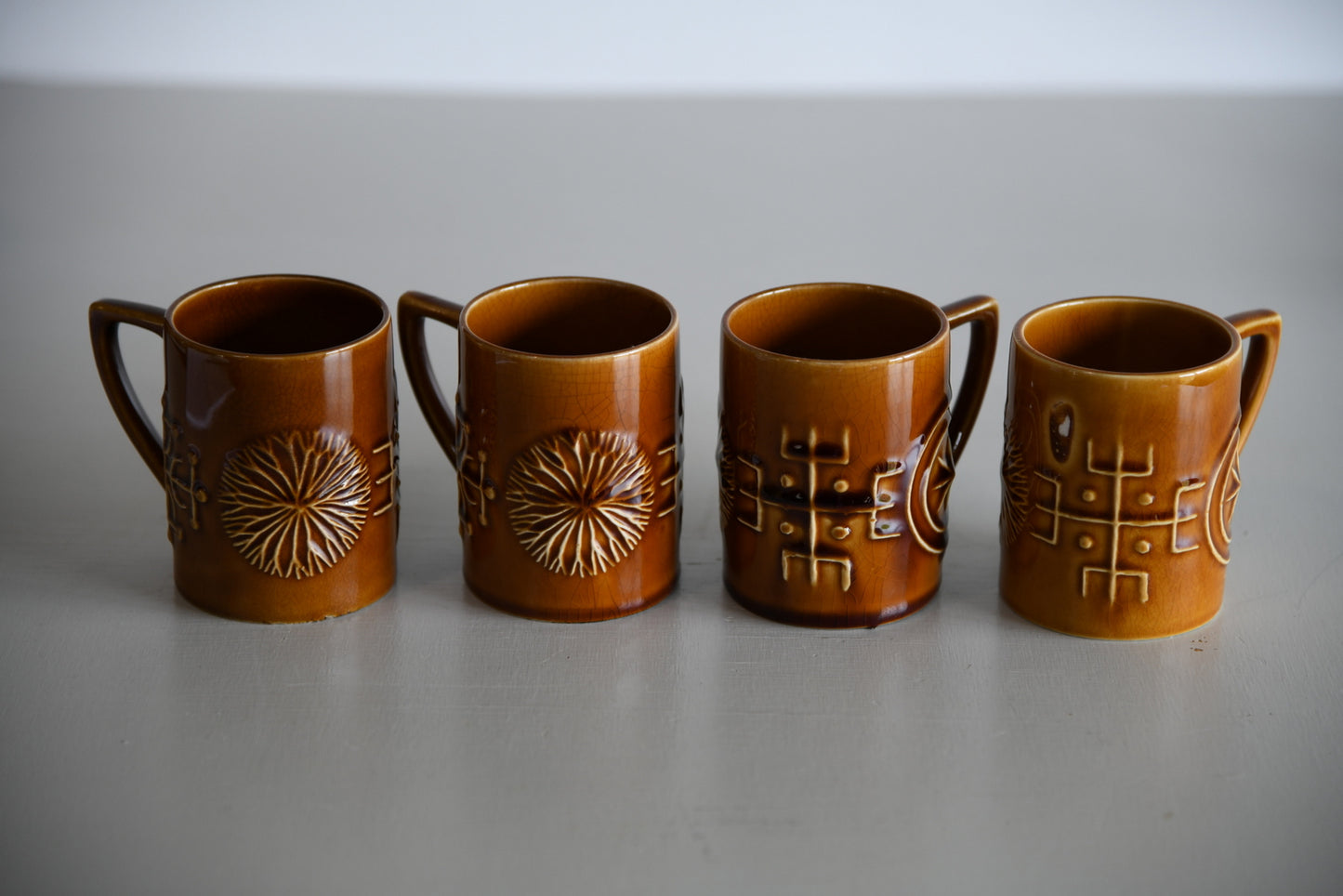 4 Retro Portmeirion Totem Cups