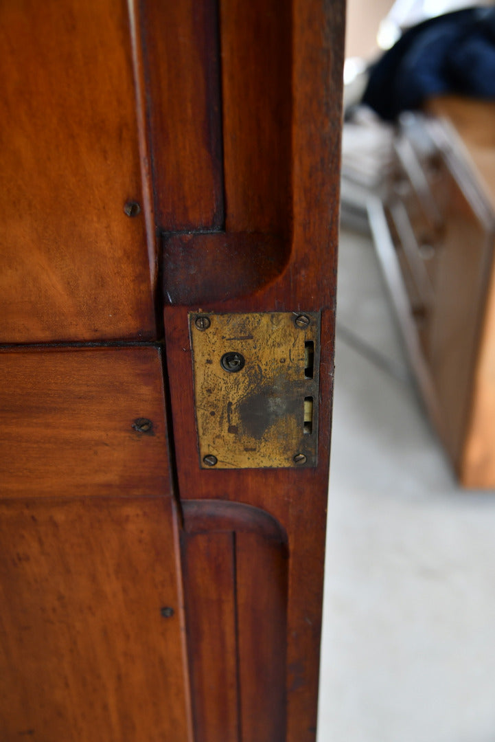 Antique Victorian Mahogany Triple Wardrobe - Kernow Furniture