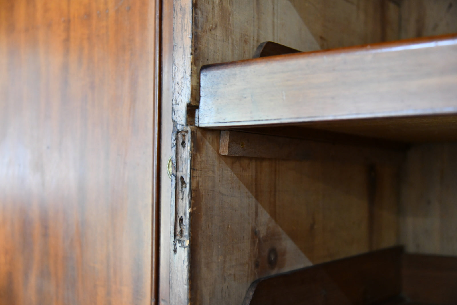 Antique Victorian Mahogany Triple Wardrobe - Kernow Furniture