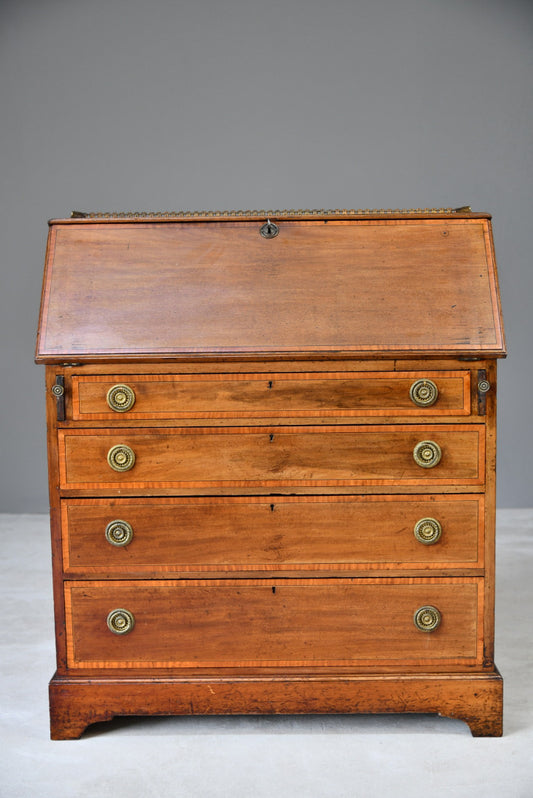 Edwardian Mahogany Writing Bureau - Kernow Furniture