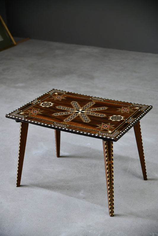 Geometric Inlaid Side Table - Kernow Furniture