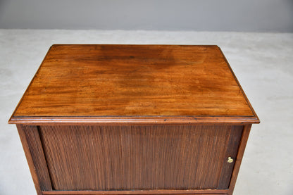 Antique 19th Century Mahogany Tambour Chest Cupboard