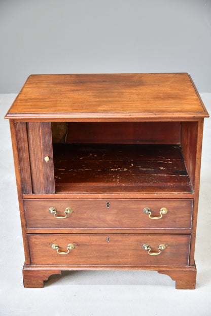 Antique 19th Century Mahogany Tambour Chest Cupboard
