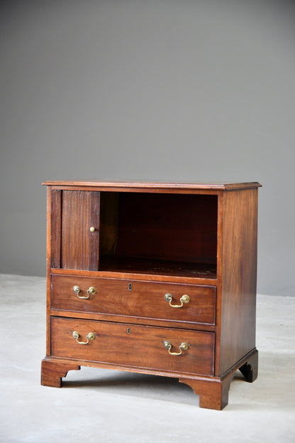 Antique 19th Century Mahogany Tambour Chest Cupboard