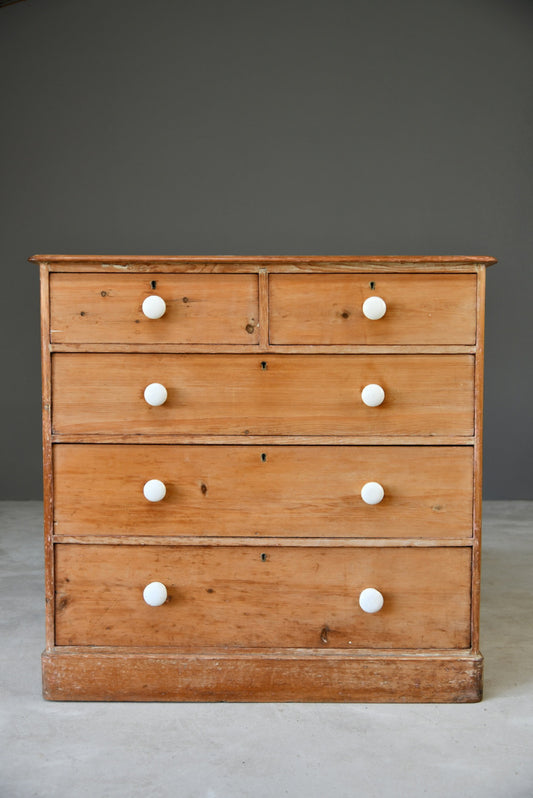 Antique Victorian Pine Chest of Drawers - Kernow Furniture