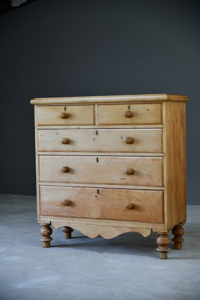 Antique Pine Chest of Drawers - Kernow Furniture