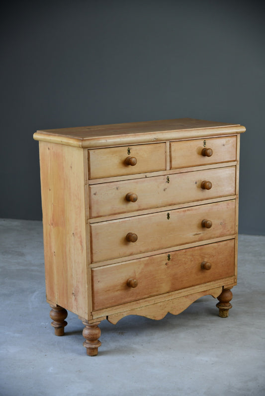 Antique Pine Chest of Drawers - Kernow Furniture