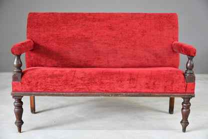 Small Victorian Upholstered Bench - Kernow Furniture