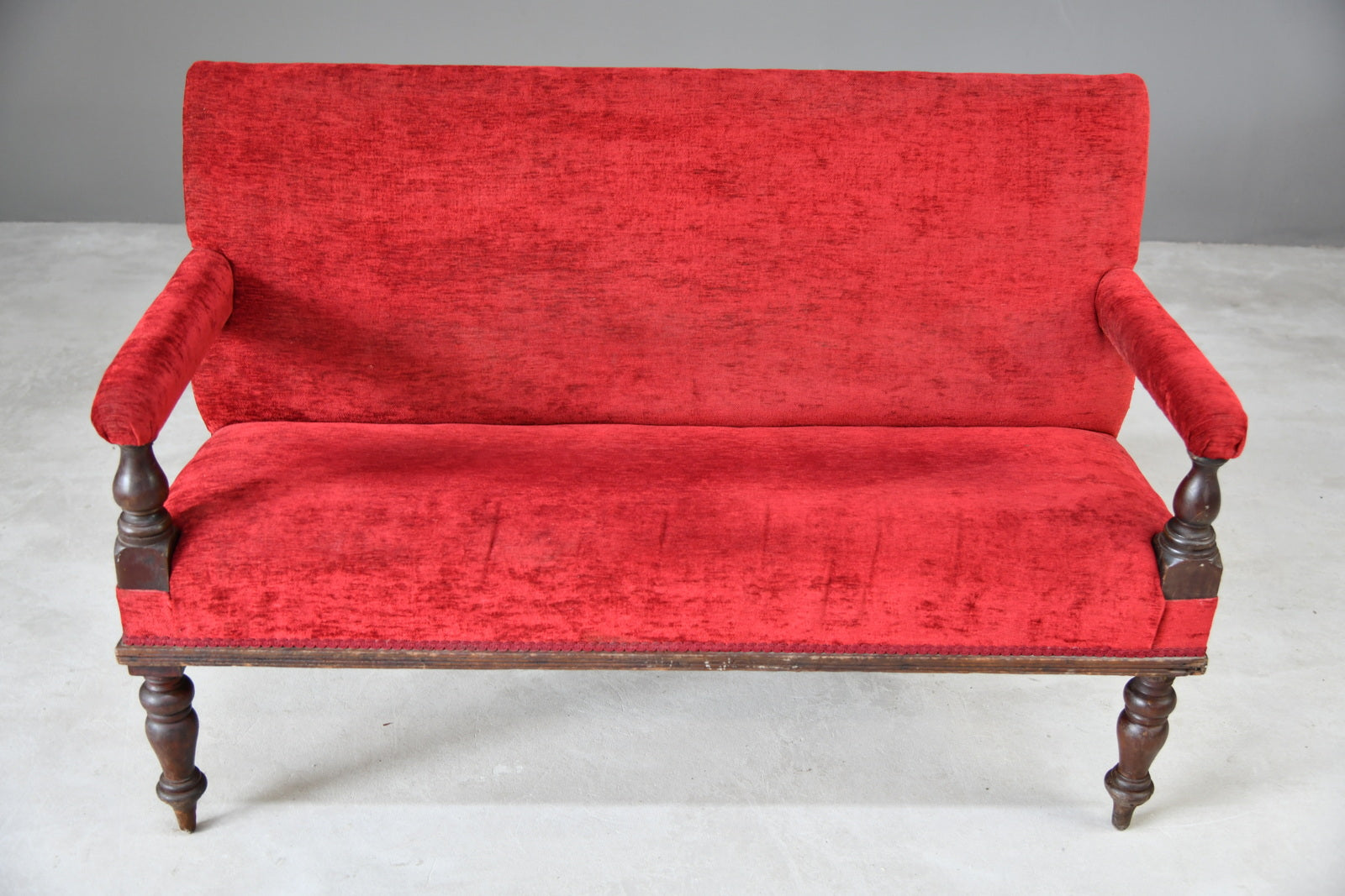 Small Victorian Upholstered Bench - Kernow Furniture