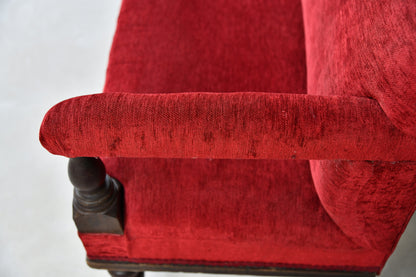 Small Victorian Upholstered Bench - Kernow Furniture