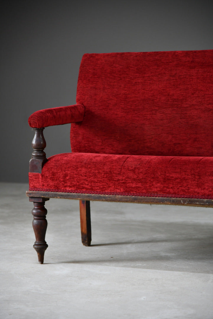 Small Victorian Upholstered Bench - Kernow Furniture