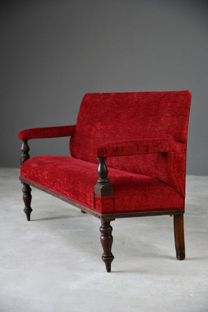 Small Victorian Upholstered Bench - Kernow Furniture