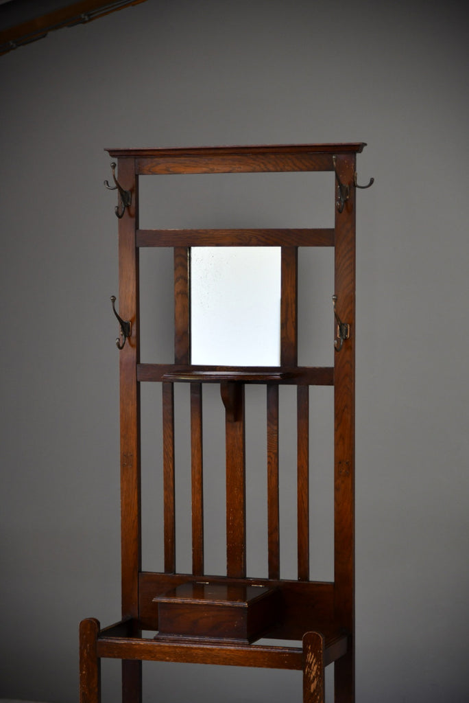 Early 20th Century Oak Hall Stand - Kernow Furniture