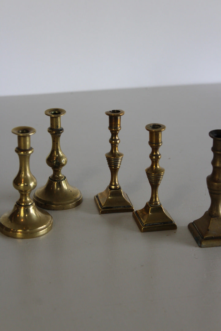 Miniature Brass Candlesticks - Kernow Furniture