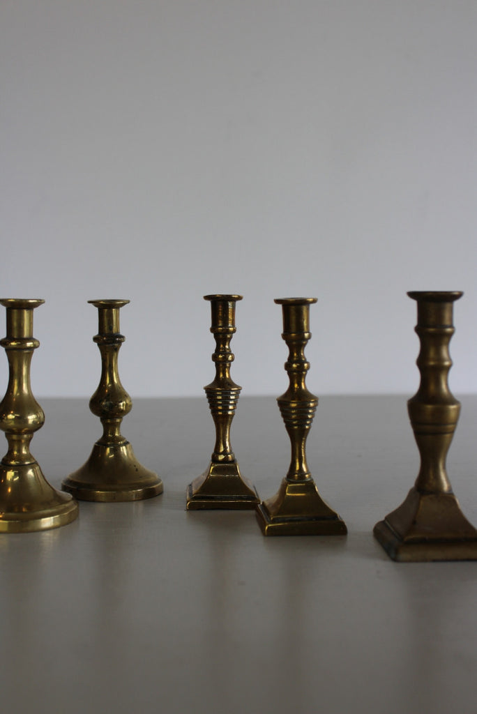 Miniature Brass Candlesticks - Kernow Furniture