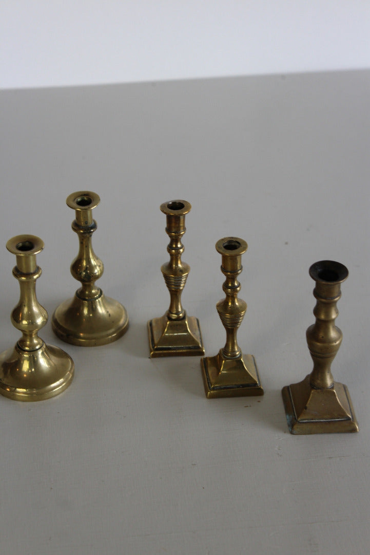 Miniature Brass Candlesticks - Kernow Furniture