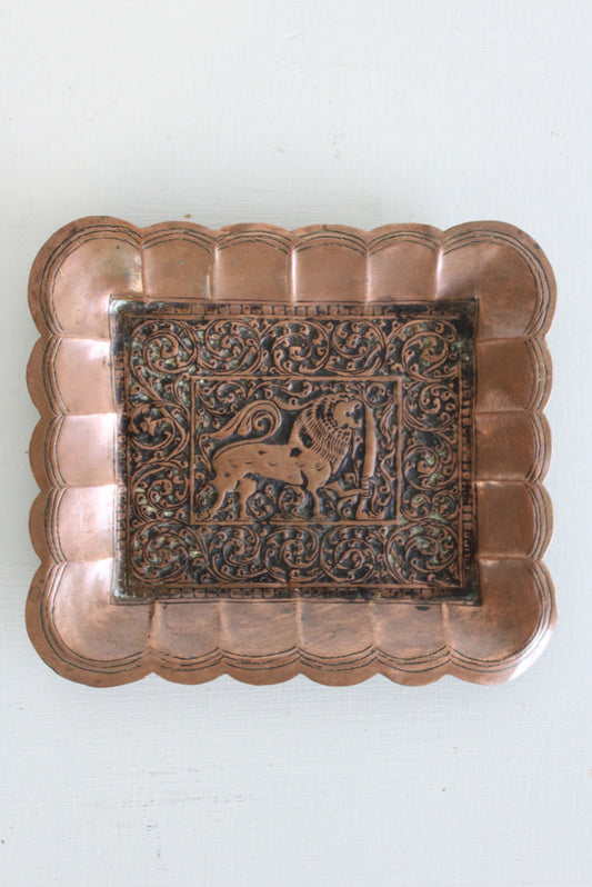 Indian Pressed Copper Tray - Kernow Furniture