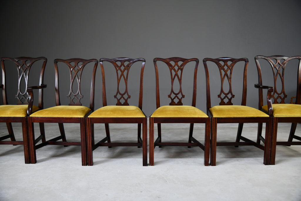 Set 6 Georgian Style Dining Chairs - Kernow Furniture