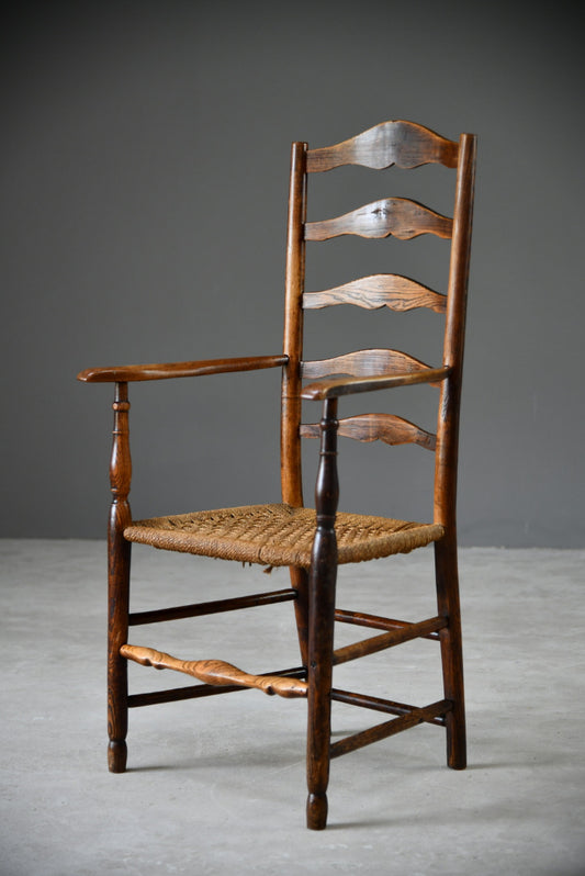Antique Elm Beech Ladderback - Kernow Furniture