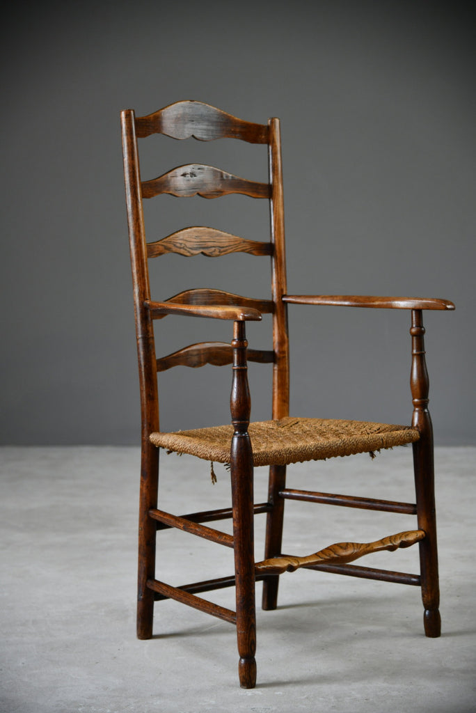 Antique Elm Beech Ladderback - Kernow Furniture