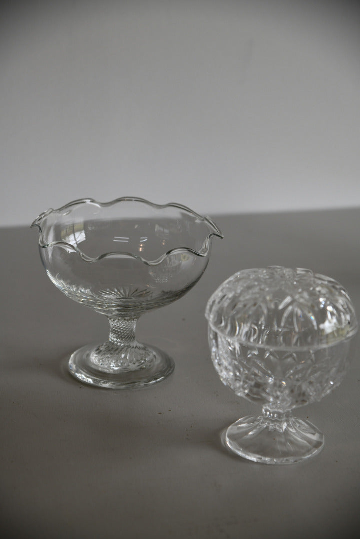 Covered Glass Pot & Bowl - Kernow Furniture