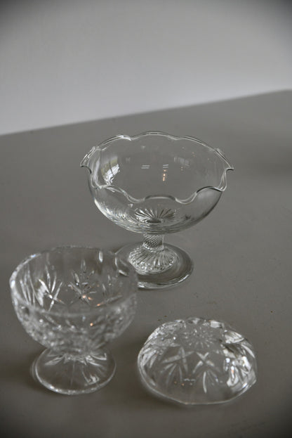 Covered Glass Pot & Bowl - Kernow Furniture