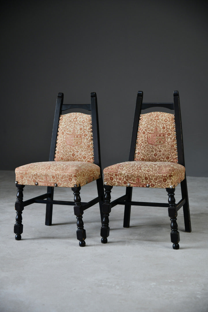 Pair Upholstered Dining Chairs - Kernow Furniture