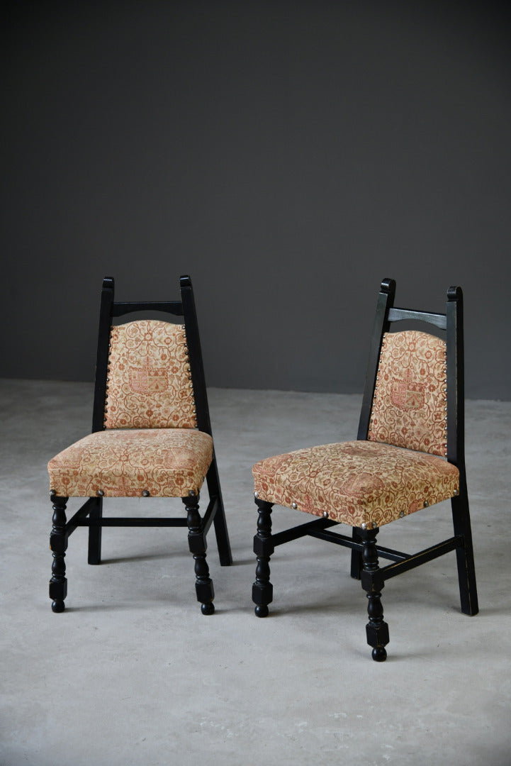Pair Upholstered Dining Chairs - Kernow Furniture