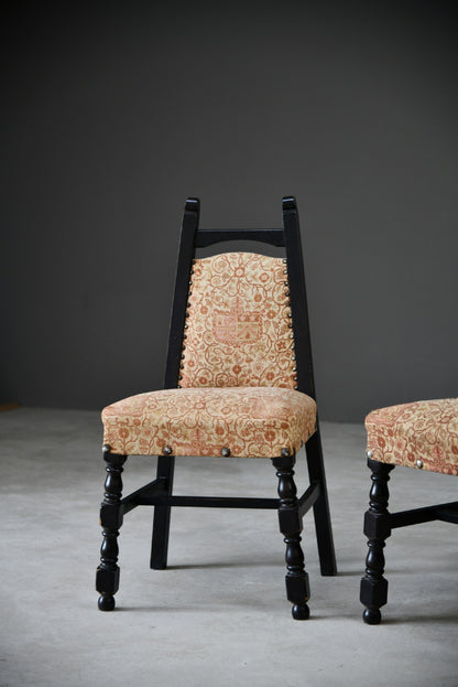 Pair Upholstered Dining Chairs - Kernow Furniture