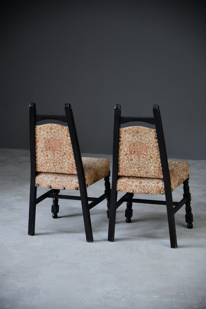 Pair Upholstered Dining Chairs - Kernow Furniture