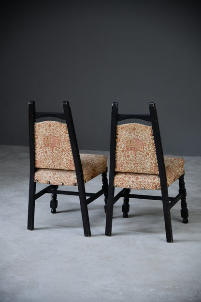 Pair Upholstered Dining Chairs - Kernow Furniture