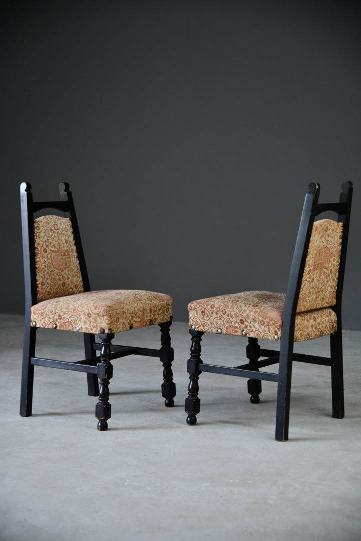Pair Upholstered Dining Chairs - Kernow Furniture