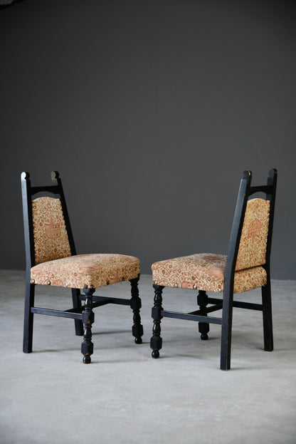 Pair Upholstered Dining Chairs - Kernow Furniture