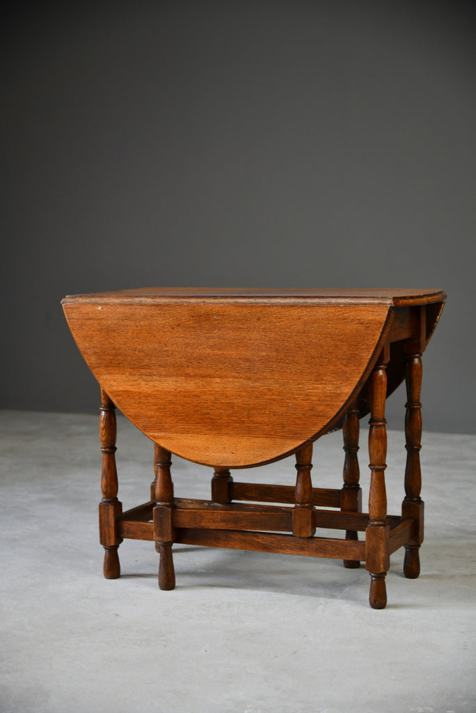 Early 20th Century Oak Drop Leaf Table - Kernow Furniture